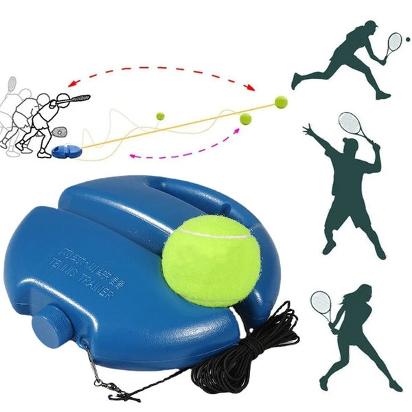 Bola de rebote para treinador de tênis com rodapé de corda